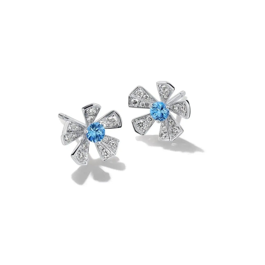 Wonderland Orchid Sapphire Stud Earrings - Small Mimi So