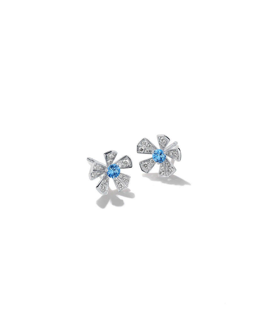 Wonderland Orchid Sapphire Stud Earrings - Small Mimi So