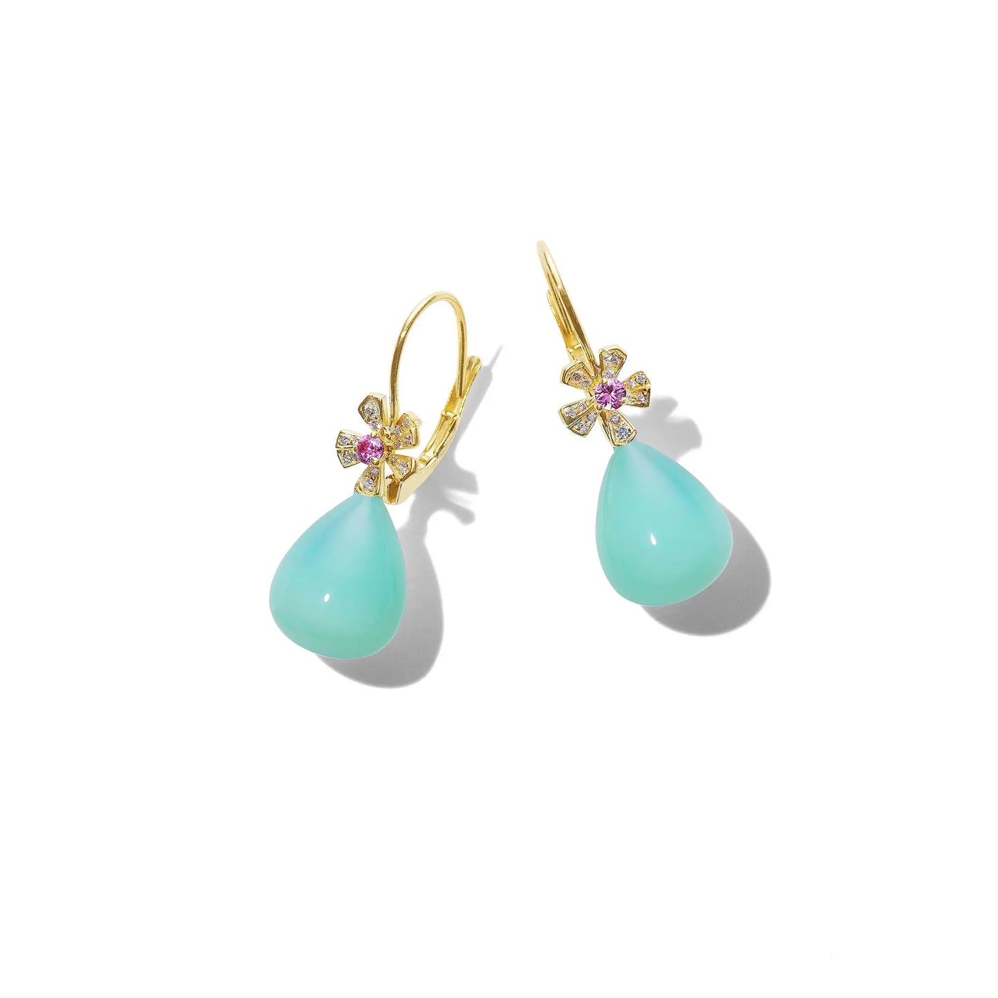 Wonderland Teardrop Green Opal Earrings  Medium Mimi So