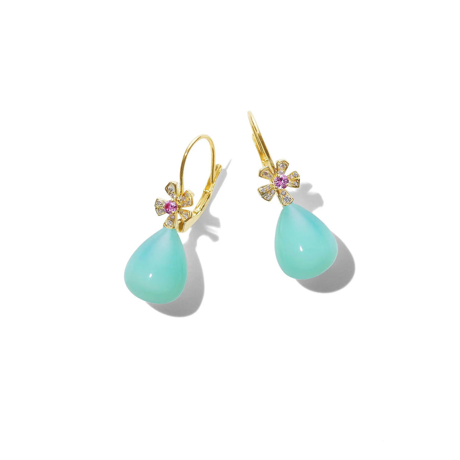 Wonderland Teardrop Green Opal Earrings  Medium Mimi So