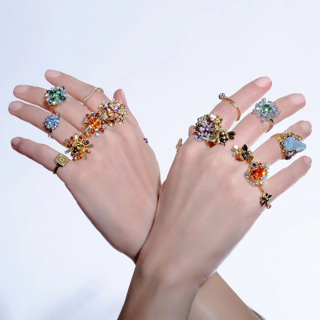 Mimi So 18k Gold Rings Diamond Precious Gemstones 