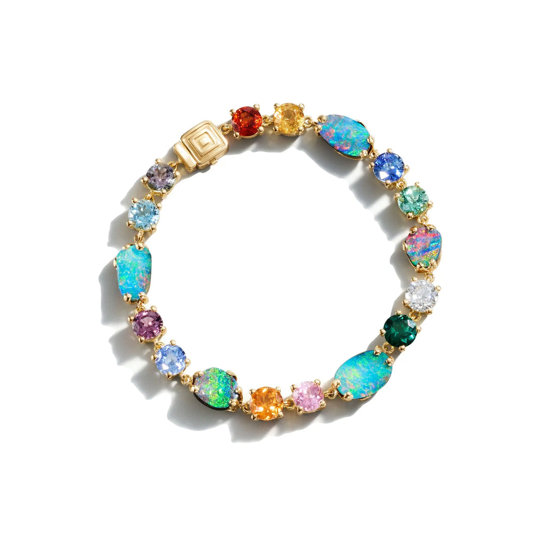 Zozo Opal Sapphire Aquamarine Tourmaline Bracelet 18K Gold by Mimi So