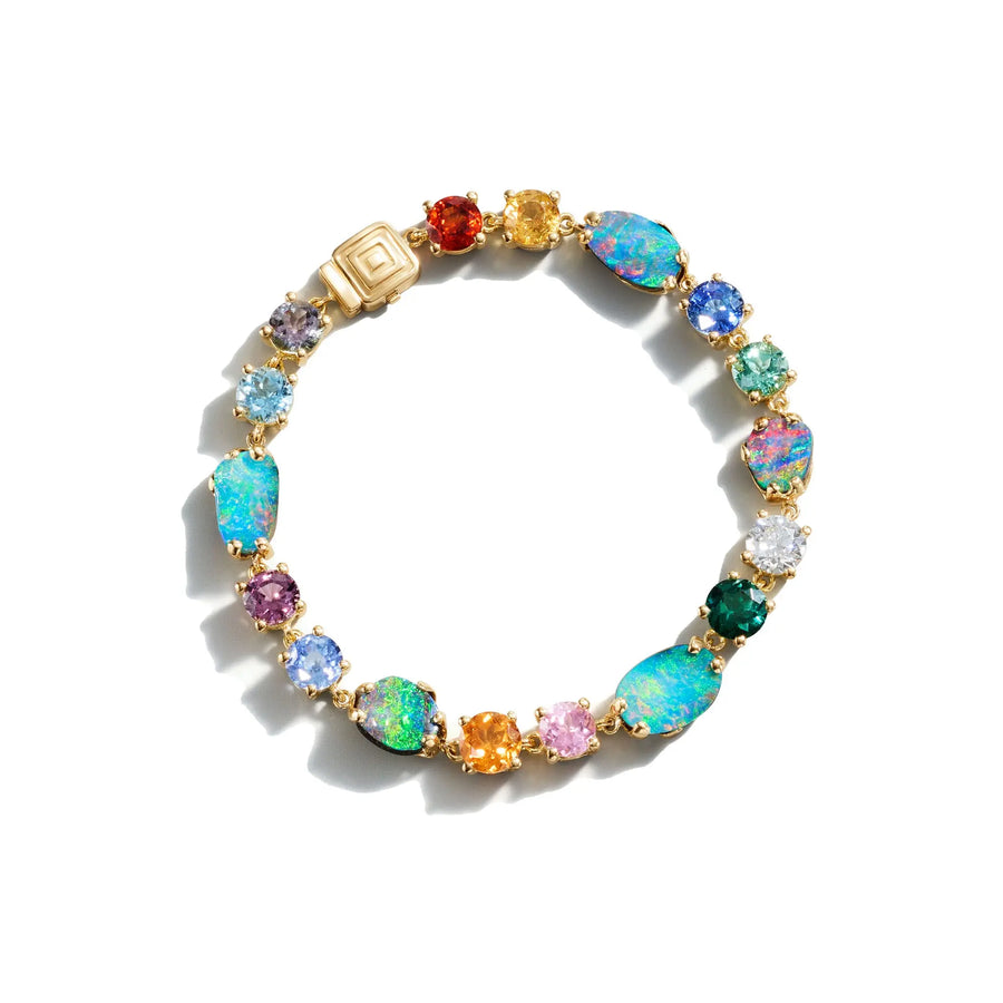 Zozo Opal Sapphire Aquamarine Tourmaline Bracelet 18K Gold by Mimi So