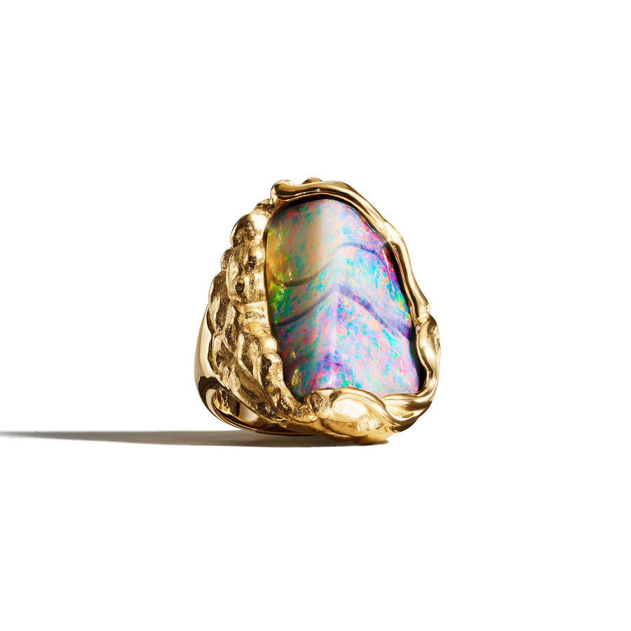 ZoZo Boulder Opal Ring 18k Yellow Gold