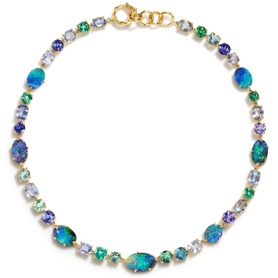 Zozo Blue-Green Opal & Gemstone Necklace Mimi So