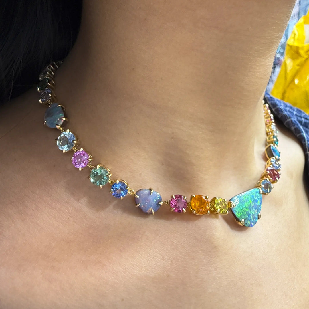Zozo Multi-Gem Candy Opal Necklace Mimi So