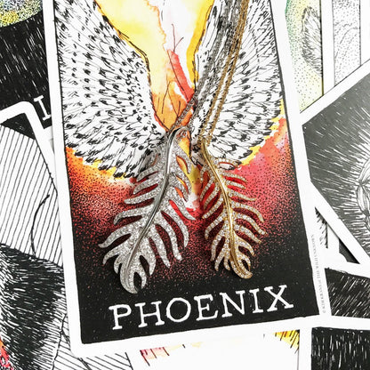 Phoenix Feather Pavé Diamond Bracelet