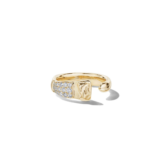 Parsons Brush Diamond Ring – Large_18k Yellow Gold