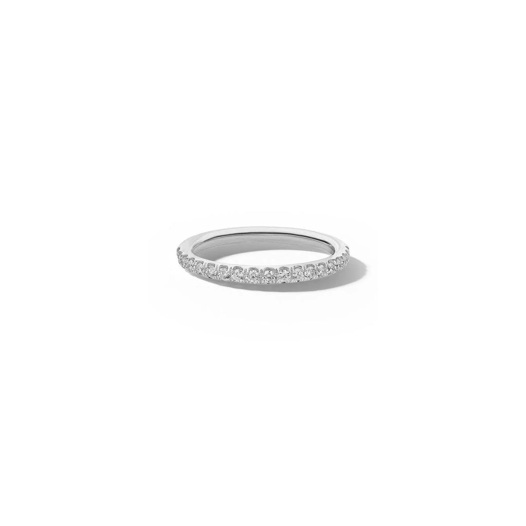 Mimi So Astor Pave Diamond Wedding Band_18k White Gold