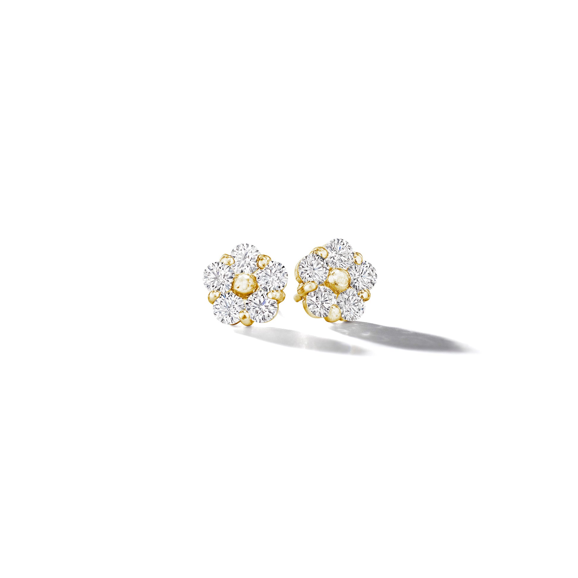 MImi-So-Anzia-Flower-Diamond-Stud-Earrings-EG0003W_18k Yellow Gold