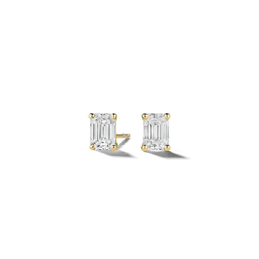 Mimi-So-Emerald-Cut-Diamond-Stud-Earrings_18k Yellow Gold