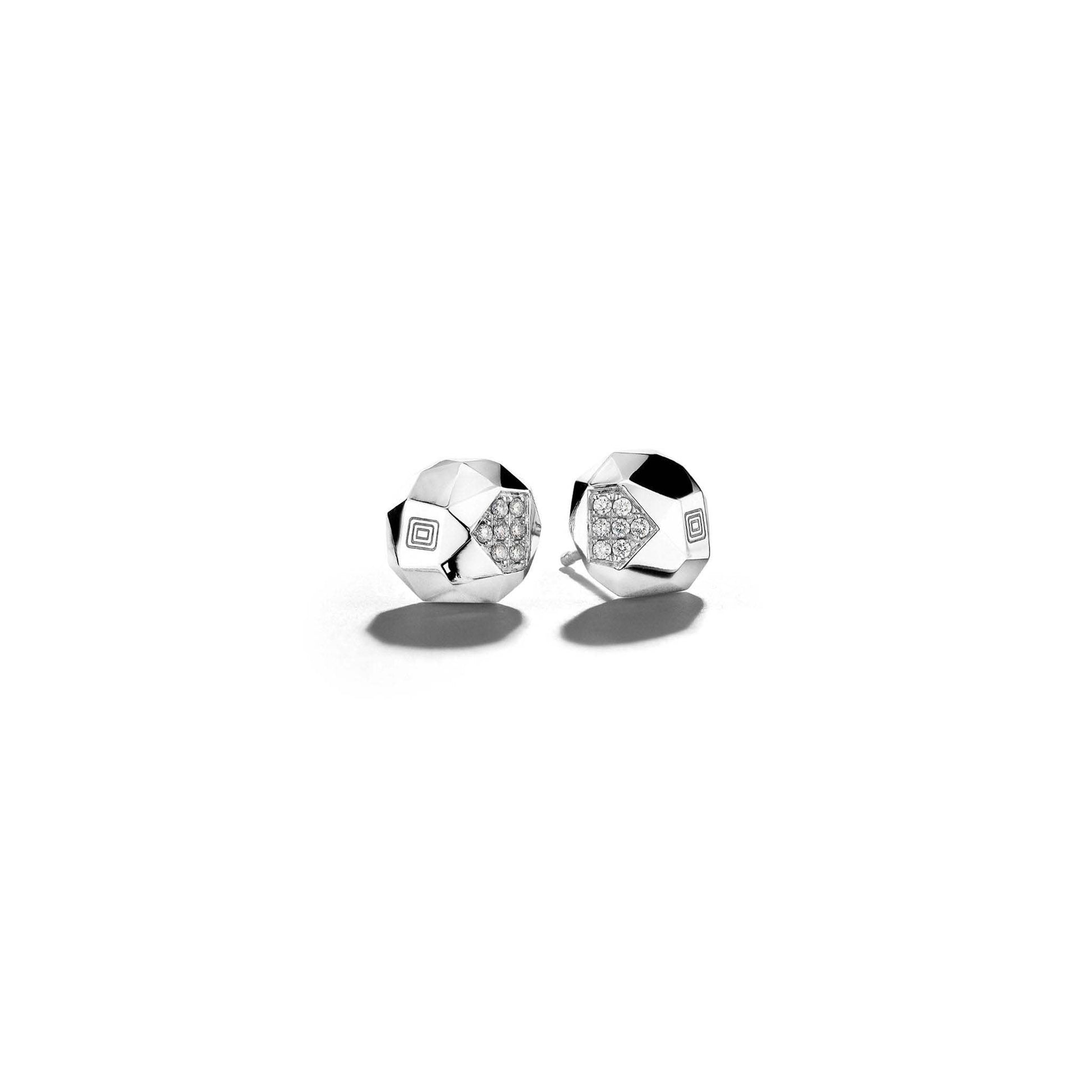 Jackson Switch Faceted Diamond Studs_18k White Gold
