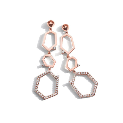 Mimi-So-Jackson-Collection-3-Drop-Link-Earrings_18k Rose Gold