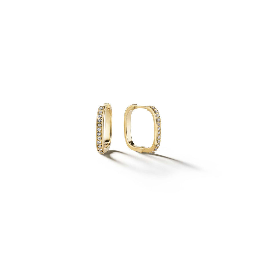 Piece Square Hoop Earrings_18k Yellow Gold