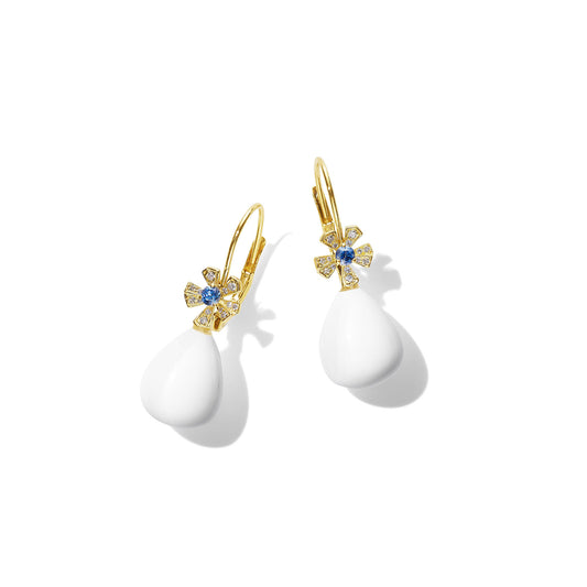 Mimi So Wonderland Teardrop White Opal Earrings – Medium_18k Yellow Gold