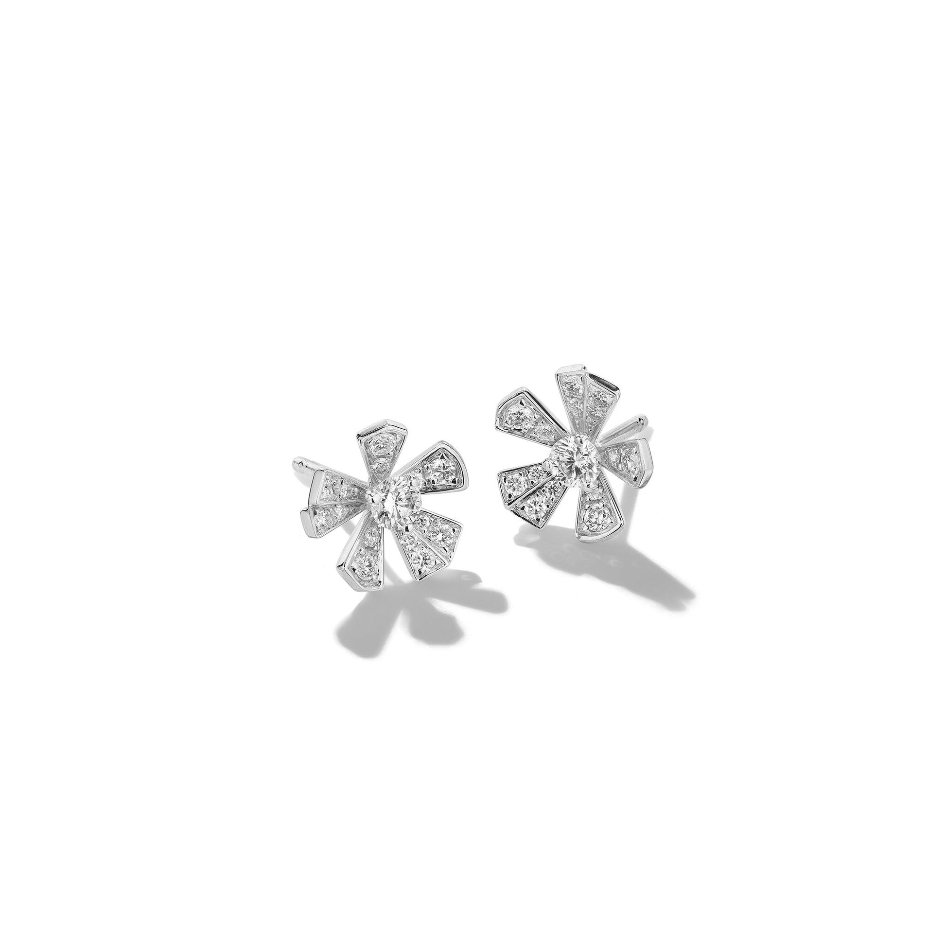 Mimi So Wonderland Orchid Diamond Stud Earrings_18k White Gold