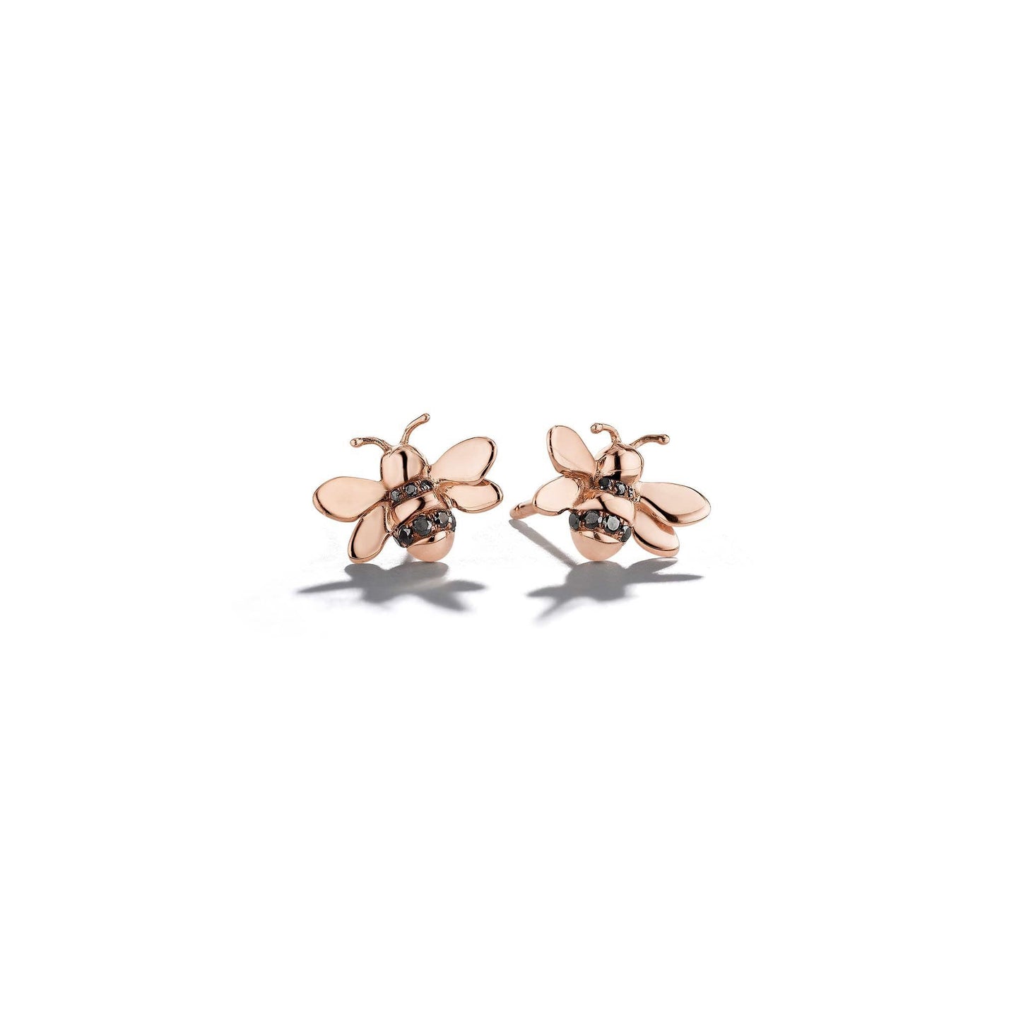 Wonderland Bumble Bee Stud Earrings_18k Rose Gold