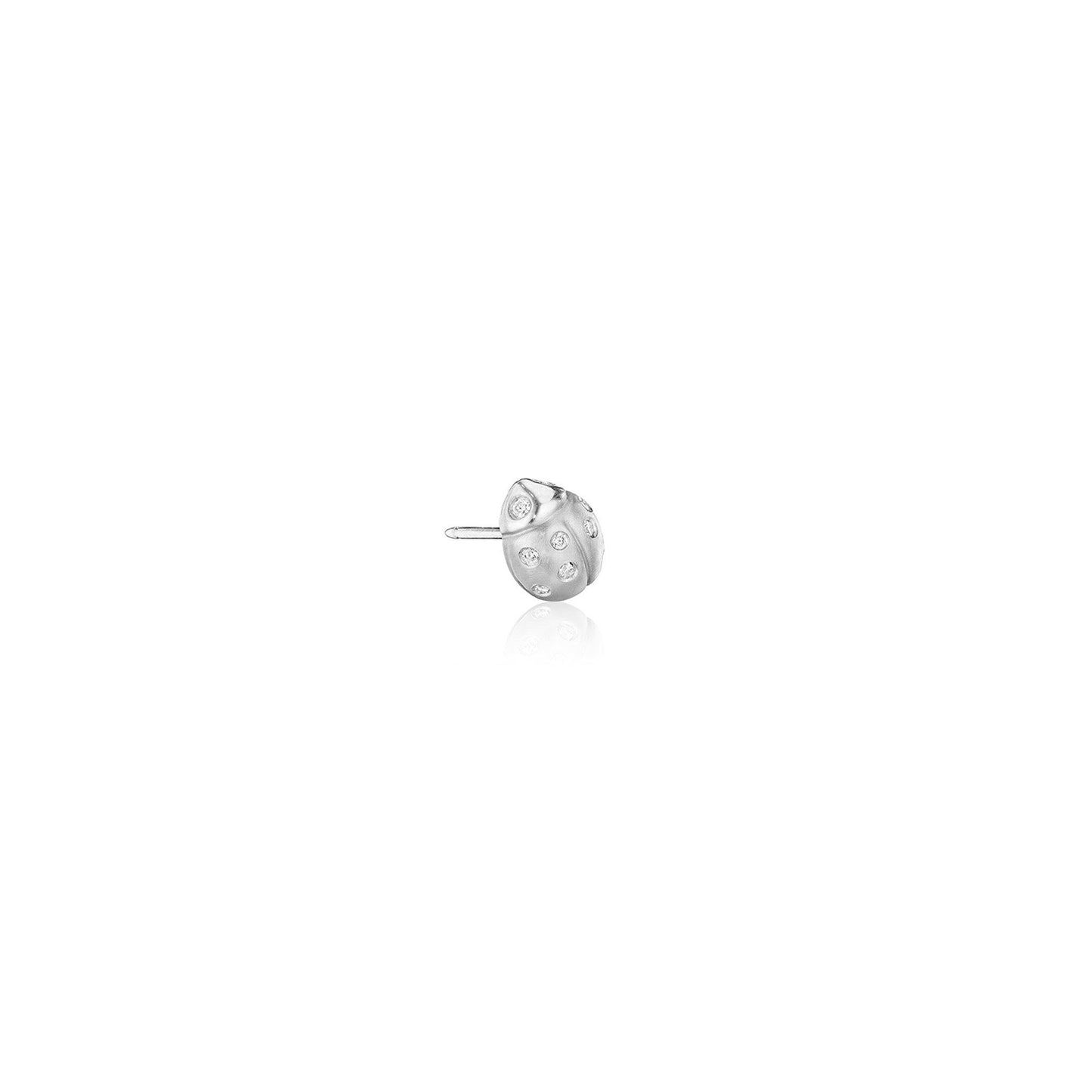 Mimi-So-Wonderland-Diamond-Ladybug-Single-Stud-Earring_18k White Gold