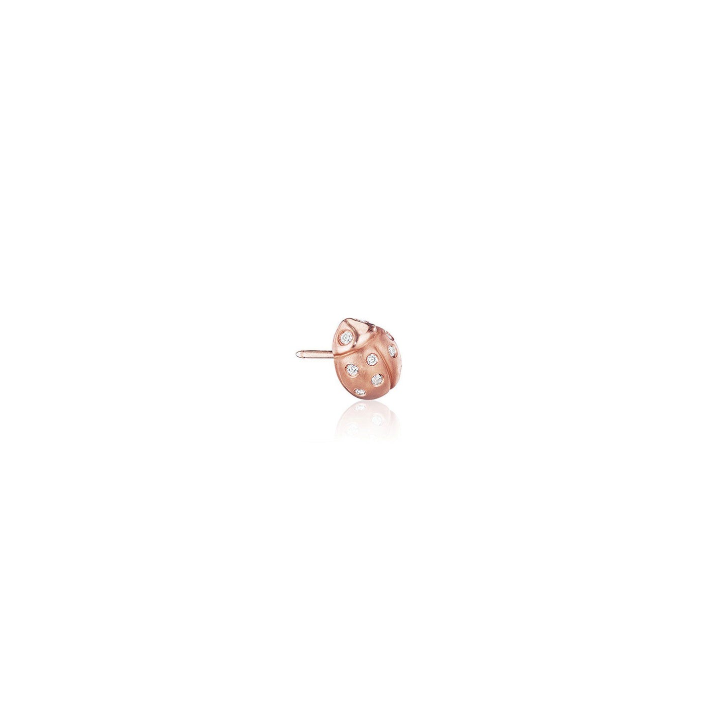Mimi-So-Wonderland-Diamond-Ladybug-Single-Stud-Earring_18k Rose Gold