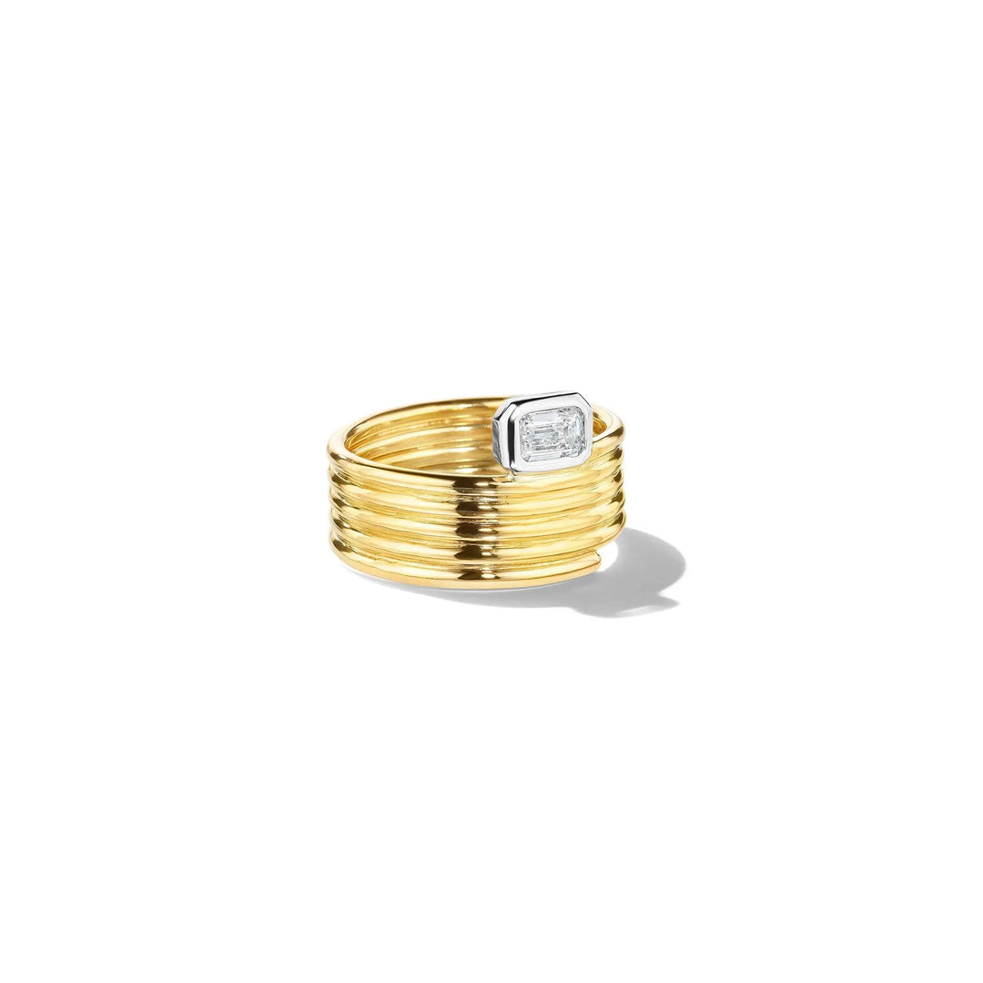 Mimi-So-East/West Emerald Cut Diamond Multi-Band Ring