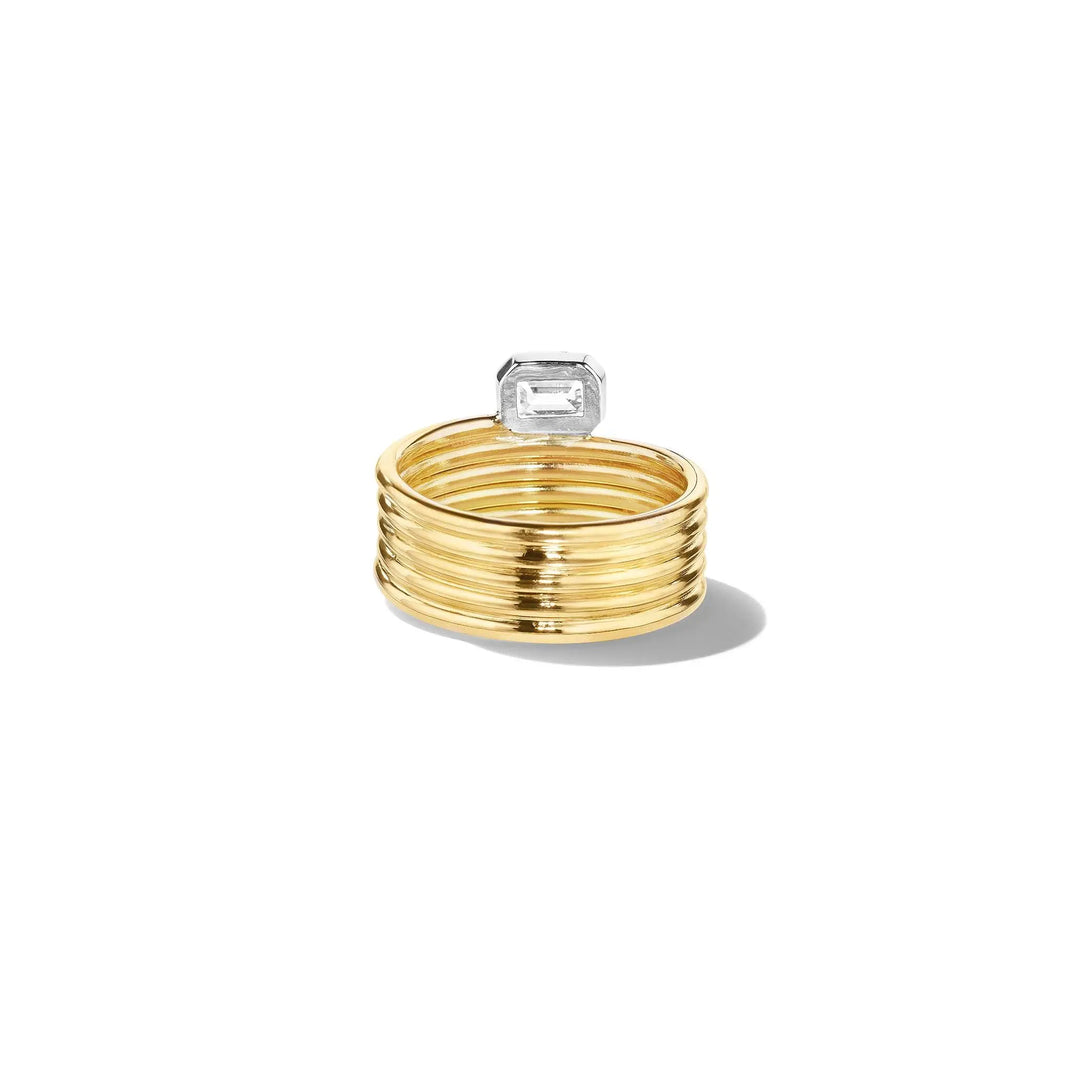 Mimi-So-East/West Emerald Cut Diamond Multi-Band Ring