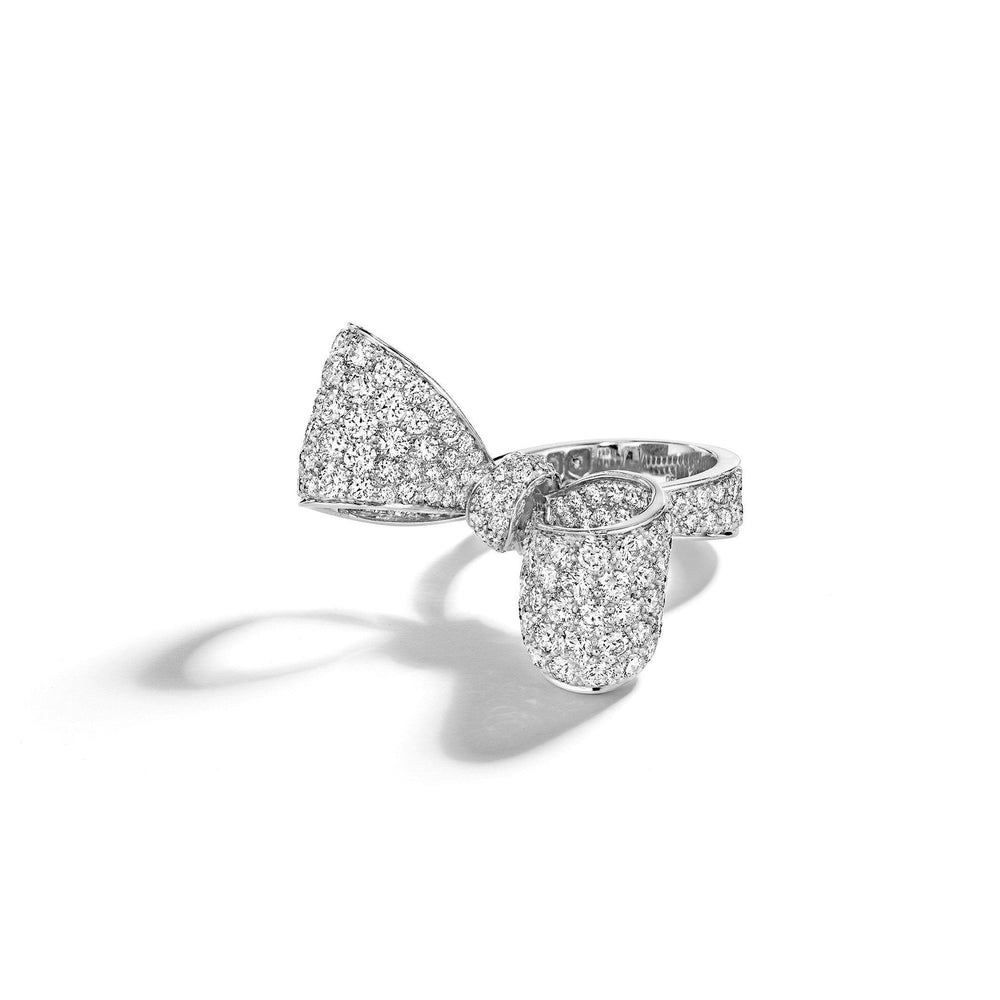 Mimi So Diamond Bow Ring in 18k White Gold