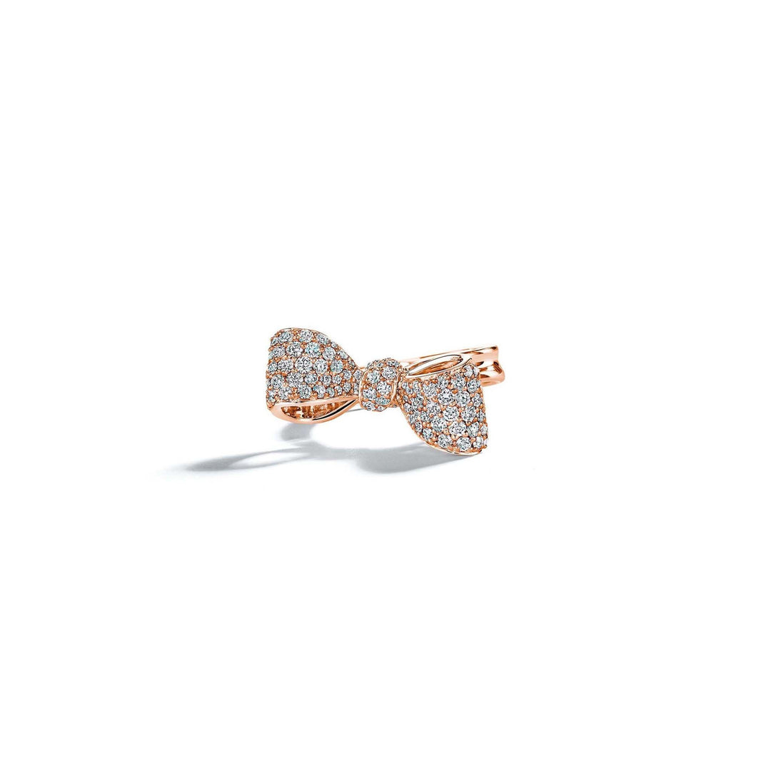 Mimi So Diamond Bow Ring 18k Rose Gold 