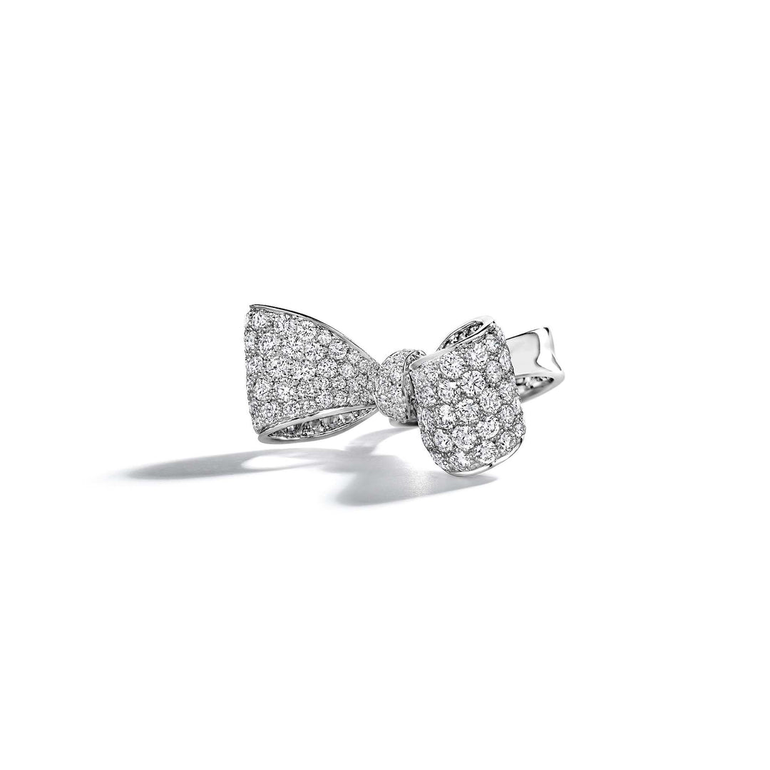 Mimi So Pave Diamond Bow Ring 18k White Gold