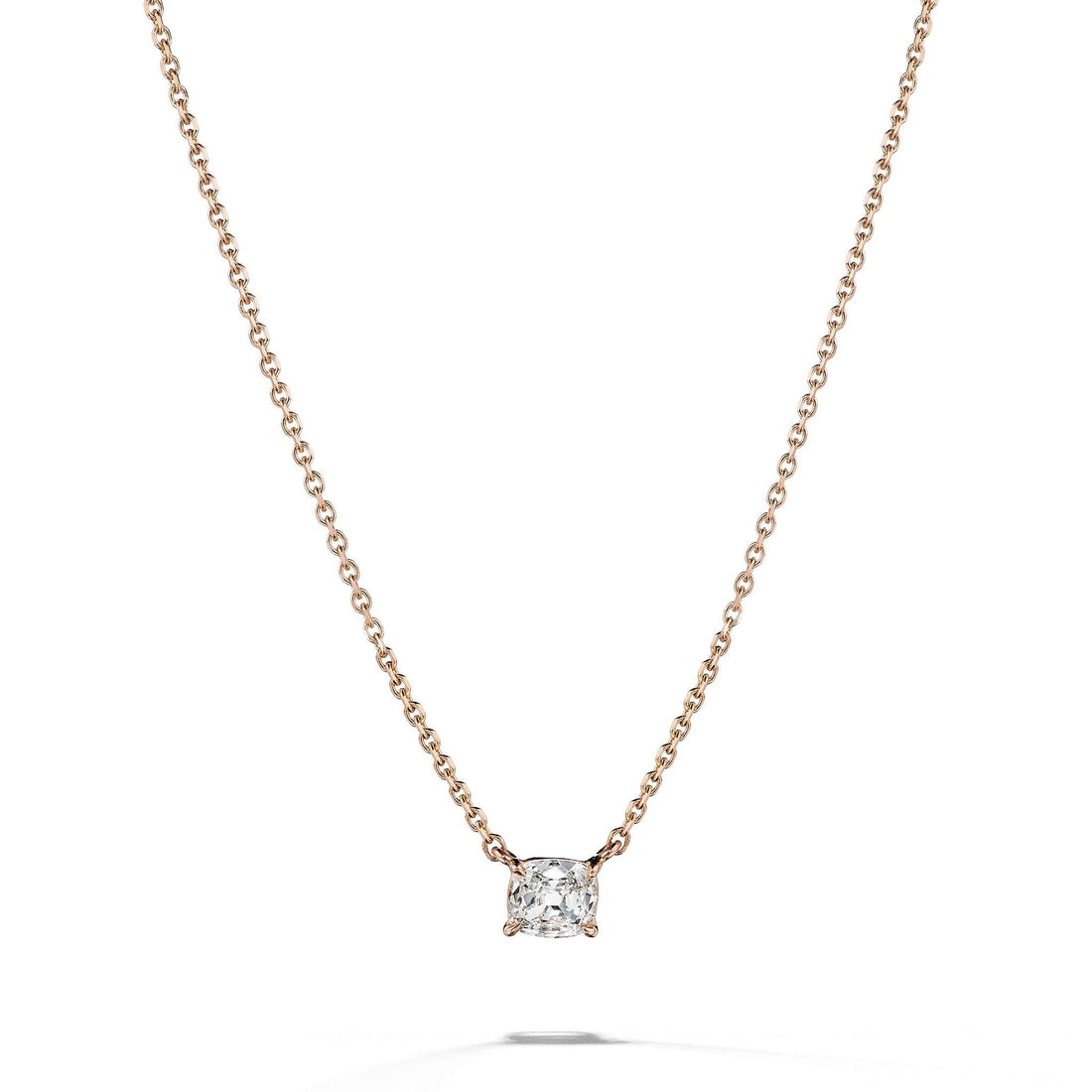 Cushion Cut Diamond Solitaire Necklace | Mimi So