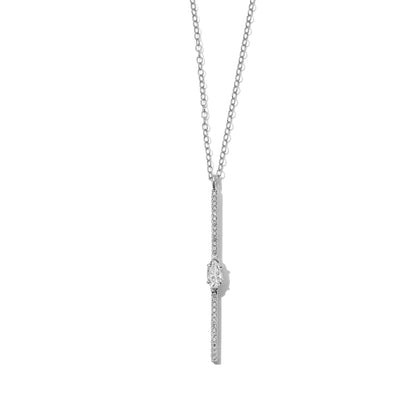 Mimi So Piece pave diamond stick necklace_18k White Gold