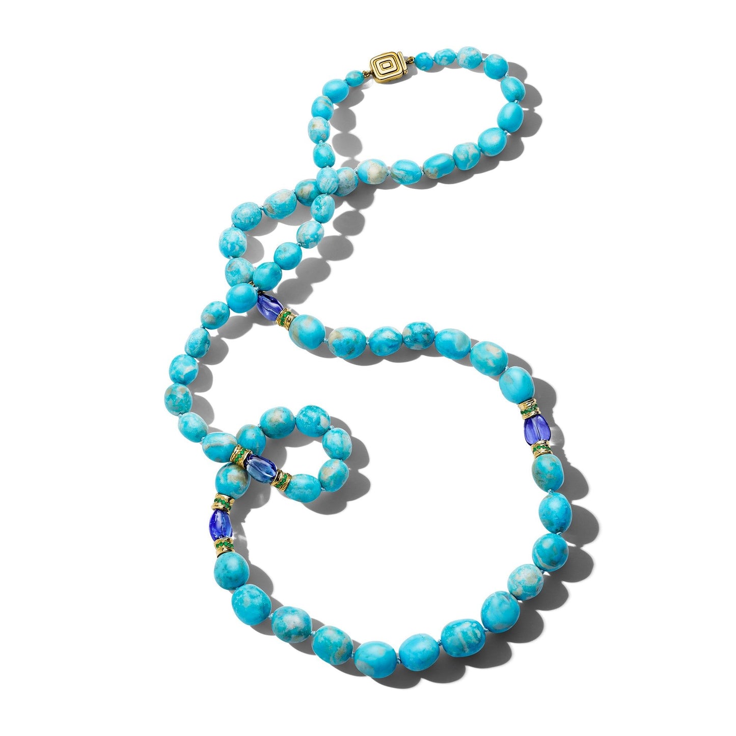 Mimi-So-Wonderland-Turquoise-&-Tanzanite-Bead-Necklace_18k Yellow Gold