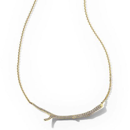 Wonderland Twig Diamond Necklace_18k Yellow Gold