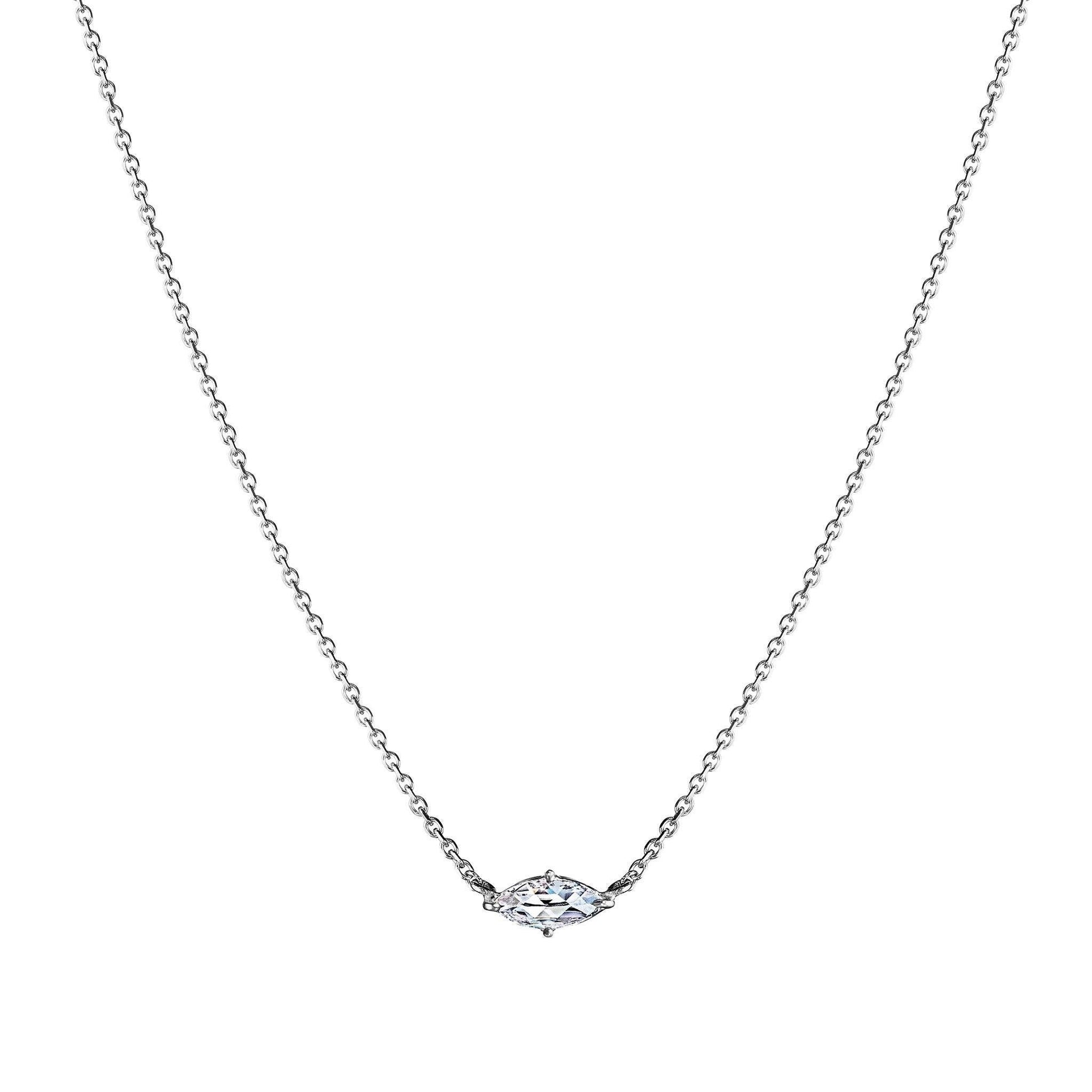 Mimi-So-Rose-cut-marquise-diamond-solitaire-necklace_18k White Gold