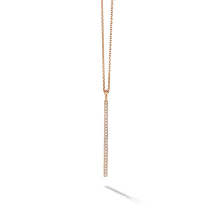 Mimi So Piece Diamond Stick Necklace_18k Rose Gold
