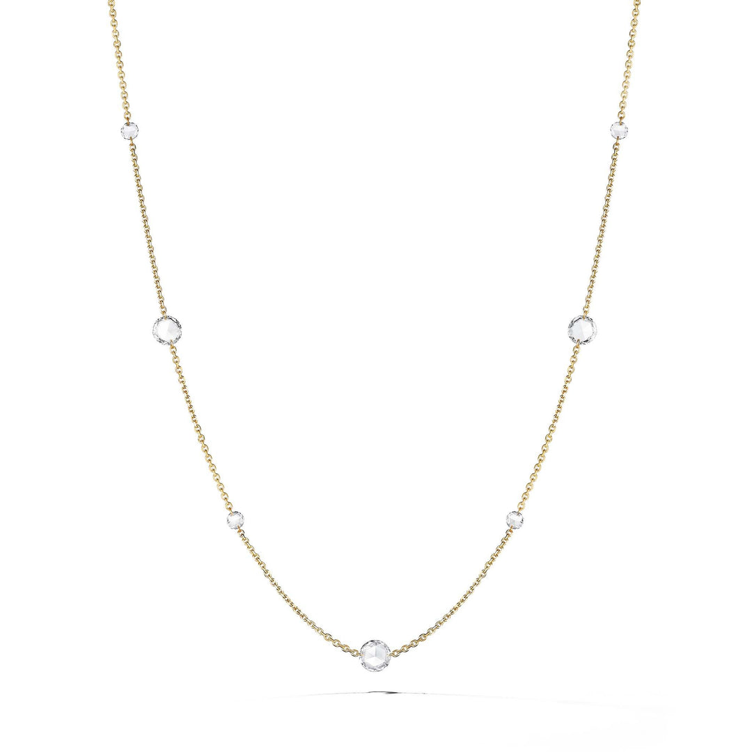 Mimi So Rosette Rose Cut Diamond 7-Station Necklace