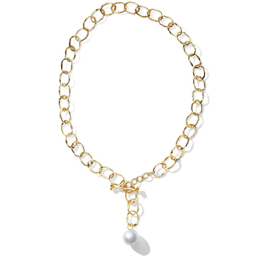 Mimi So Jackson Faceted Chain Pearl Necklace_18k Yellow Gold