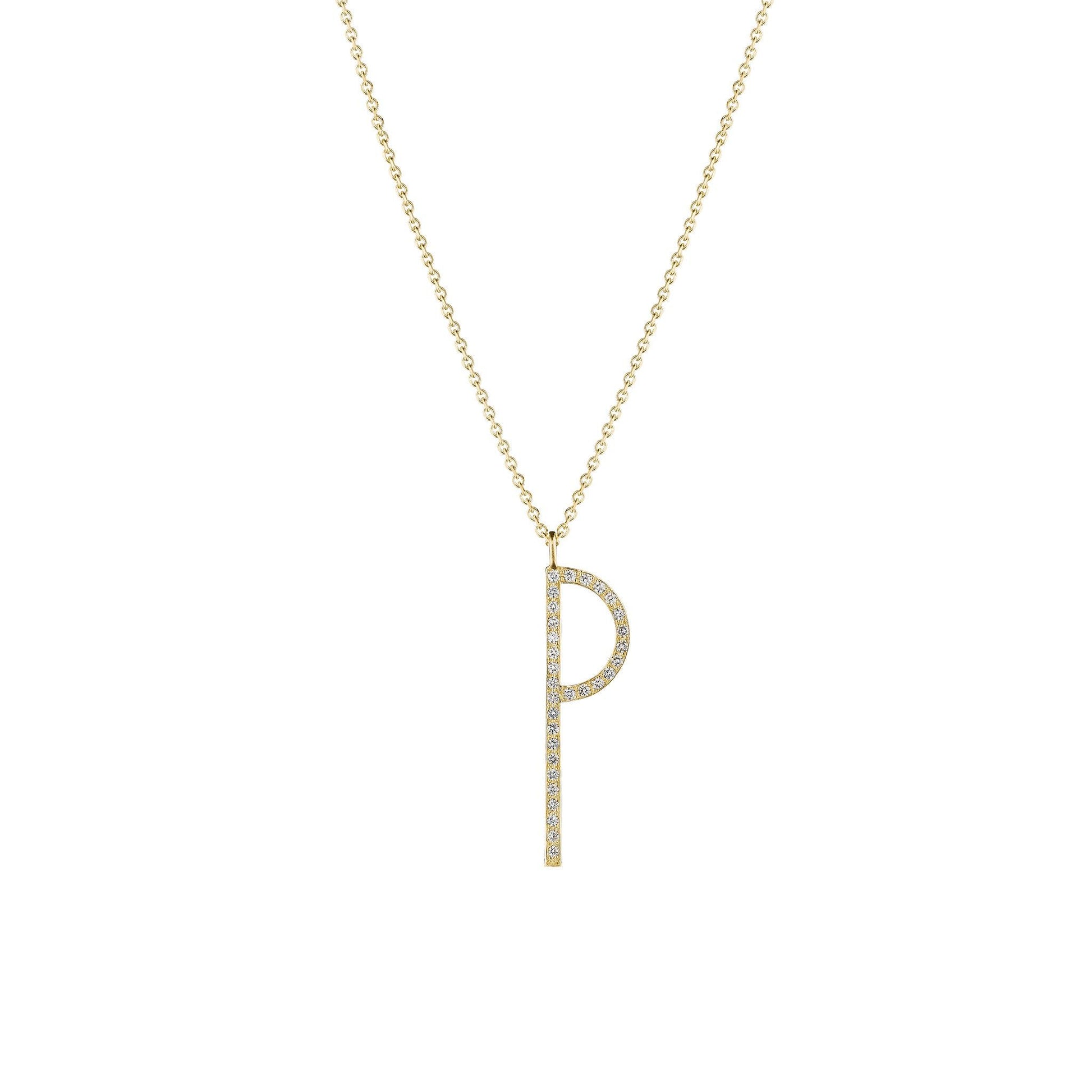Type-Letter-P-Diamond-Pendant-Necklace_18k Yellow Gold