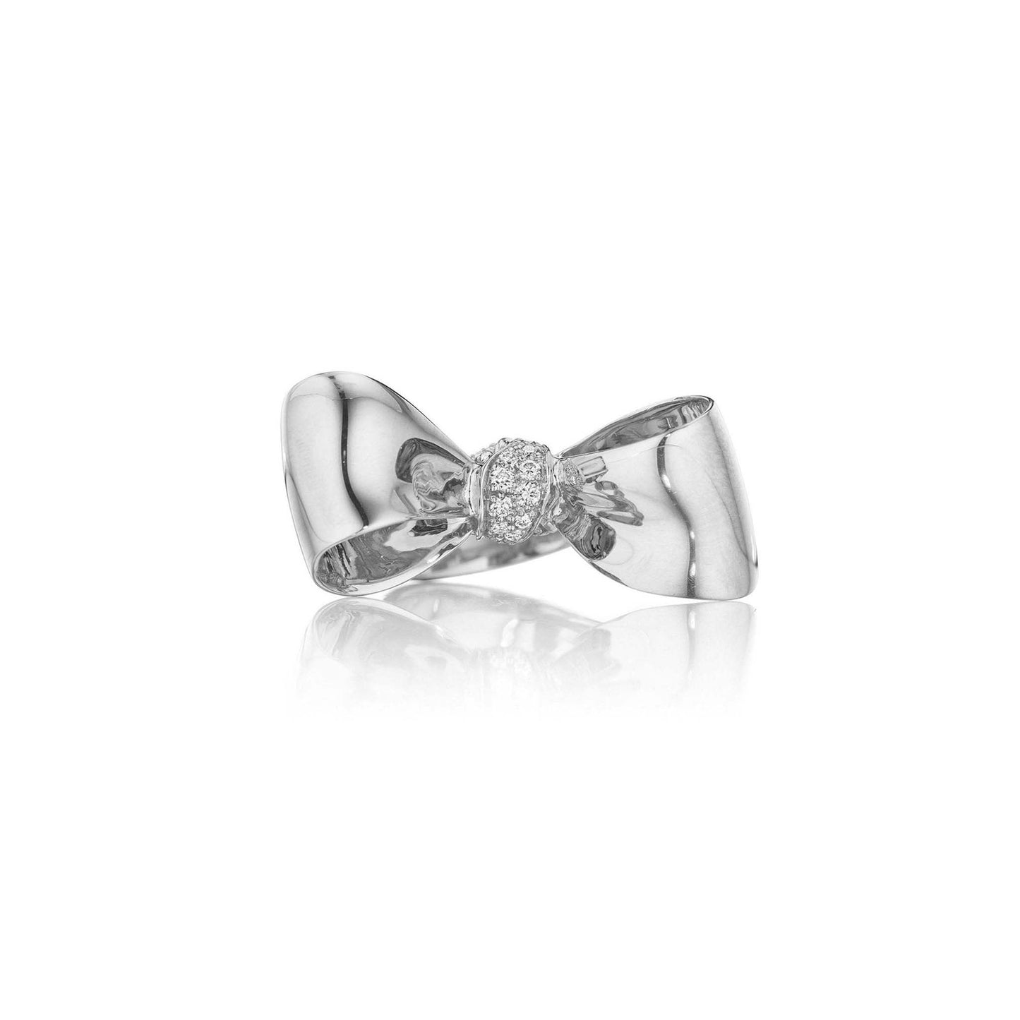 Bow Diamond Knot Ring_18k White Gold