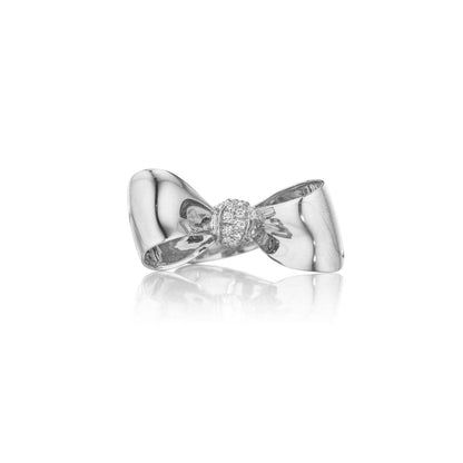 Bow Diamond Knot Ring_18k White Gold