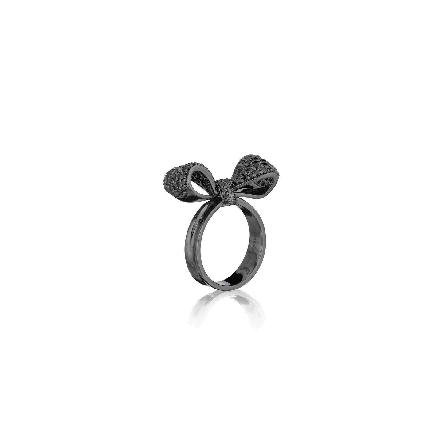 Mimi So Bow Black Diamond Ring – Petite