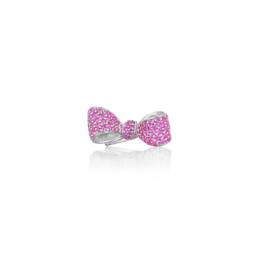 Bow Pink Sapphire Ring_18k White Gold