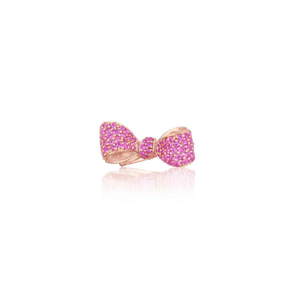 Bow Pink Sapphire Ring_18k Rose Gold