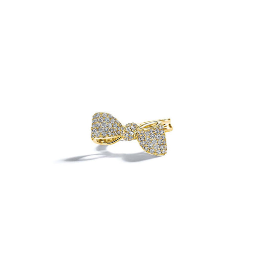 Bow Diamond Ring Small_18k Yellow Gold