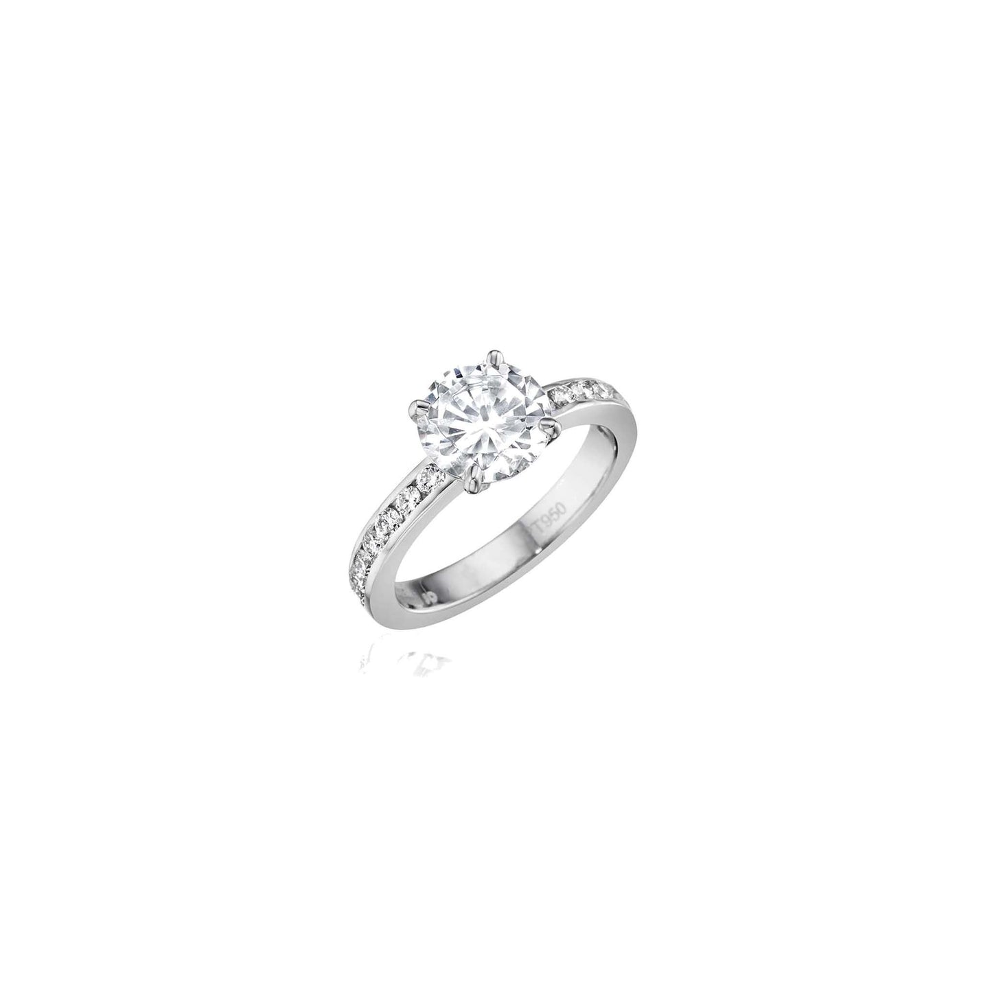 Canal Channel Set Diamond Engagement Ring