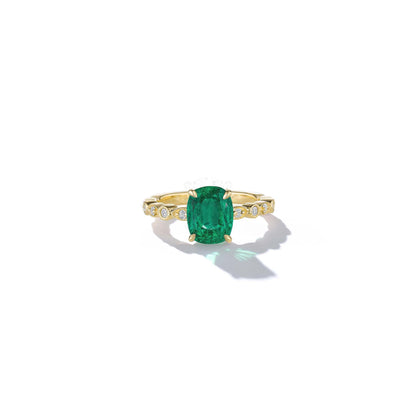 Mimi So Madrid Engagement Ring Green Tourmaline Diamond_18k Yellow Gold