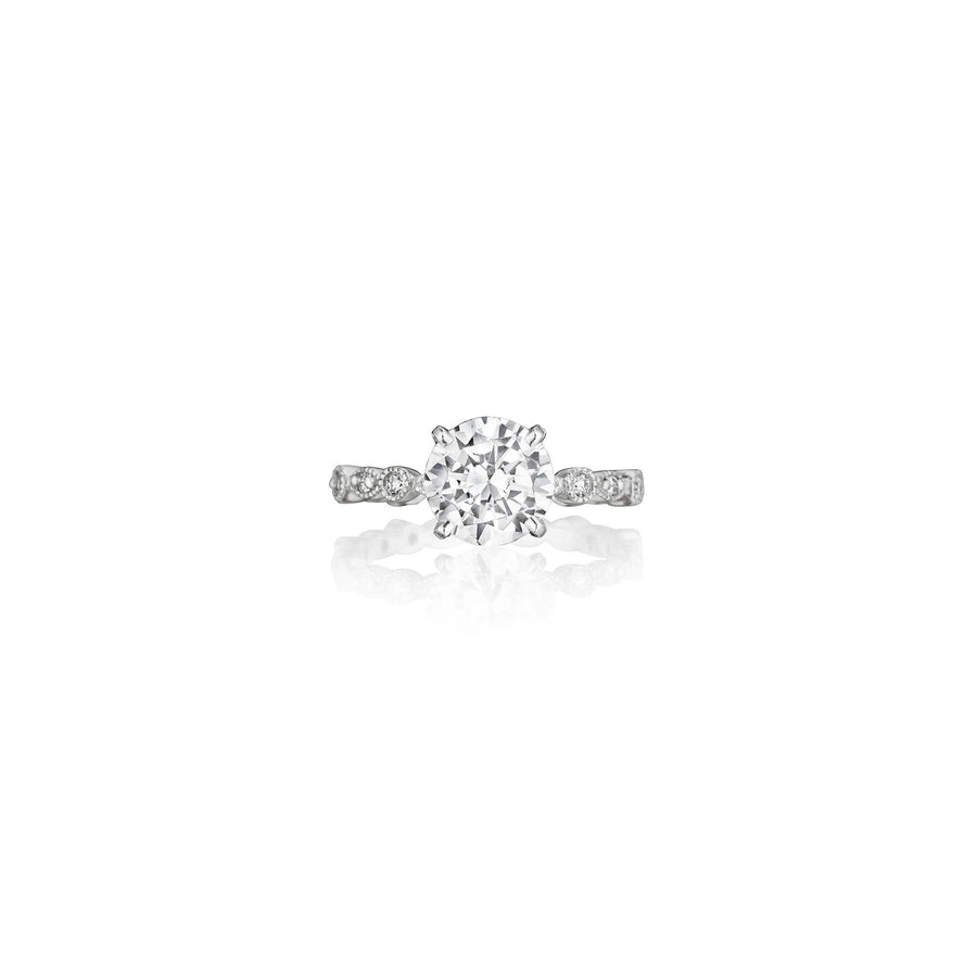 Madrid Diamond Eternity Engagement Ring 2mm_Platinum