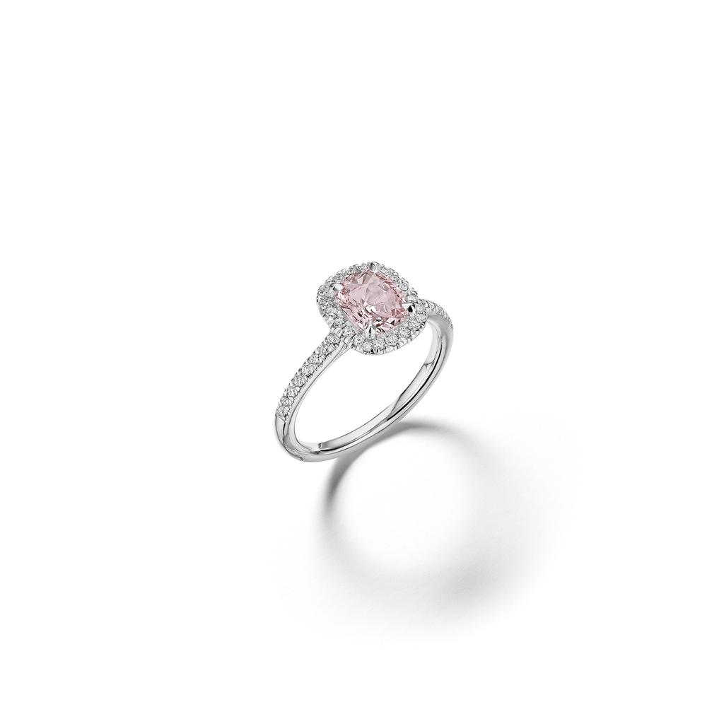 Astor Sapphire Diamond Halo Engagement Ring