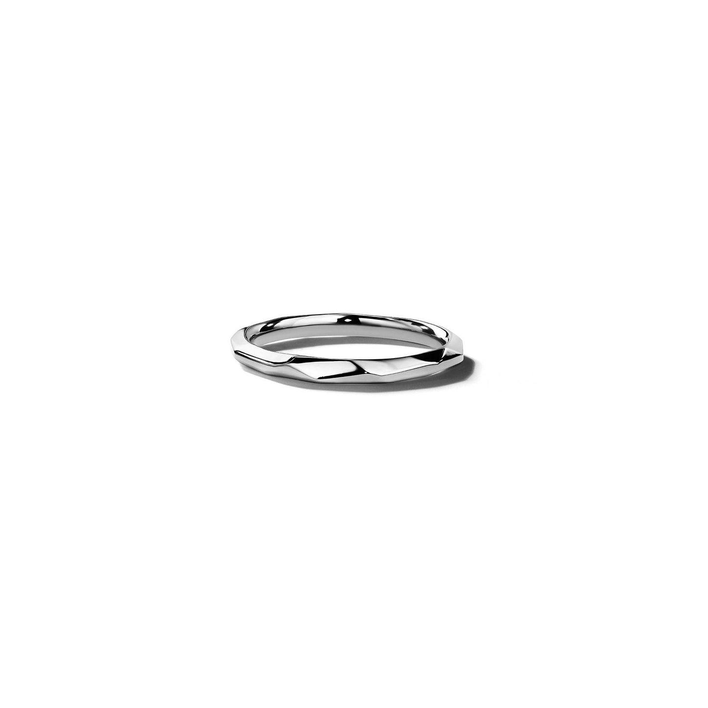 Jackson Switch Faceted Ring – 2mm_18k White Gold