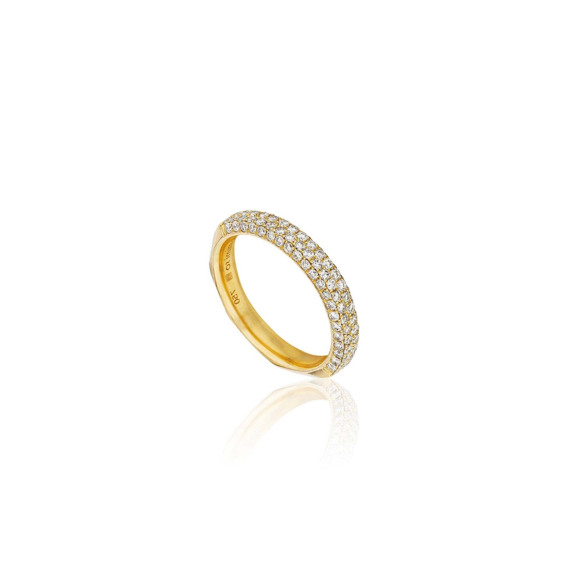 Jackson Switch 4-Row Diamond Ring_18k Yellow Gold