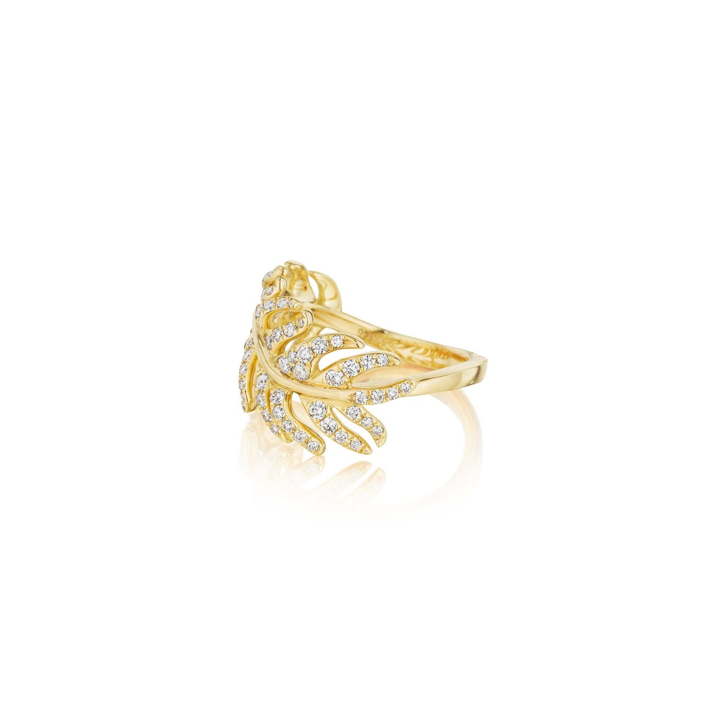 Phoenix Feather Diamond Ring